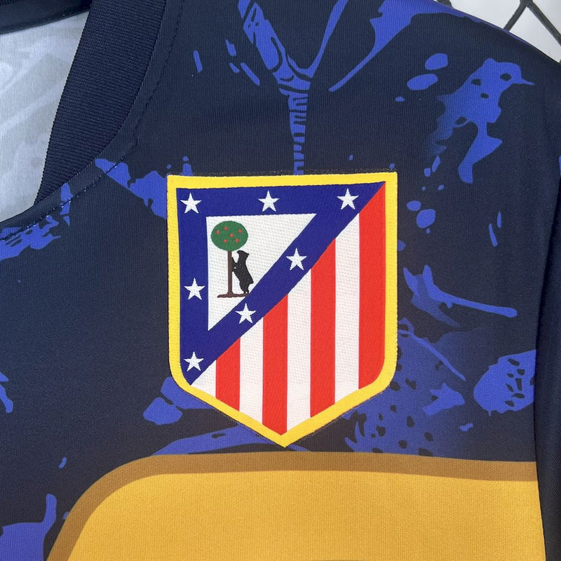 CAMISOLA DO ATLETICO DE MADRID 25/26 AZUL E VERMELHO EDIÇÃO ESPECIAL