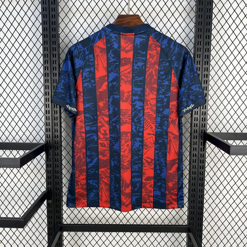 CAMISOLA DO BARCELONA 25/26 AZUL E VERMELHO EDIÇÃO ESPECIAL