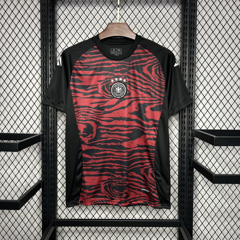 CAMISOLA DA SELEÇÃO DA ALEMANHA 25/26 PRETO E VERMELHO