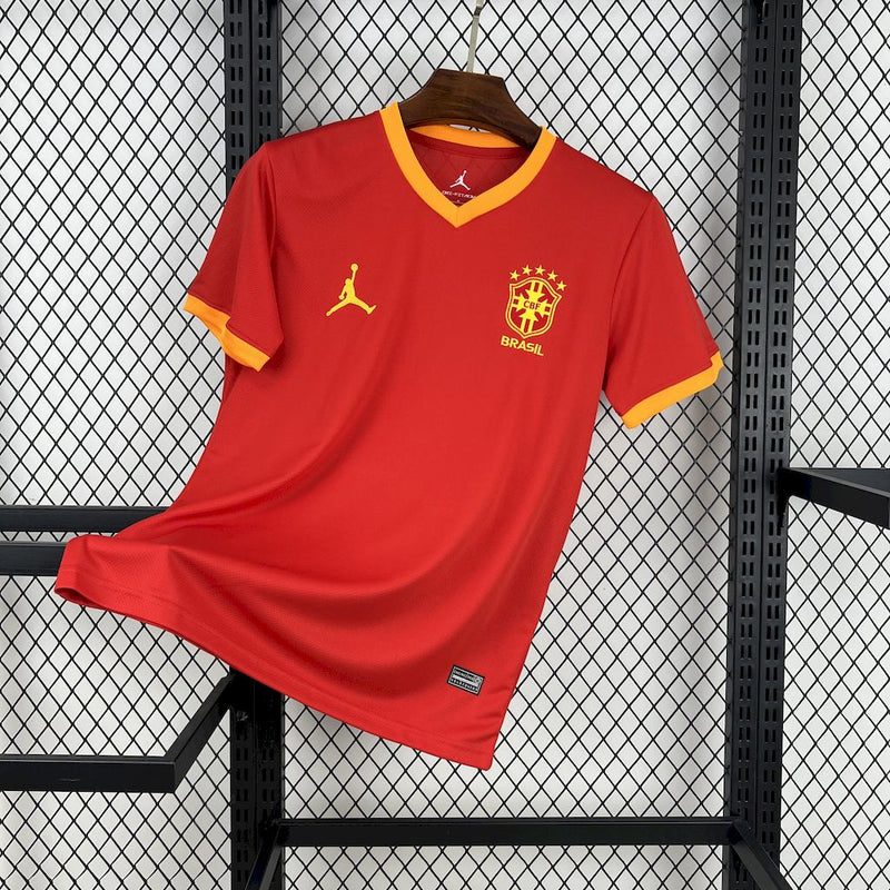 CAMISOLA DA SELEÇÃO DO BRASIL 25/26 VERMELHO