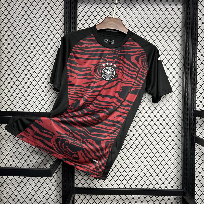 CAMISOLA DA SELEÇÃO DA ALEMANHA 25/26 PRETO E VERMELHO