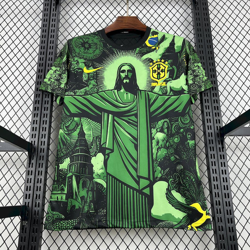 CAMISOLA DA SELEÇÃO DO BRASIL 25/26 VERDE EDIÇÃO ESPECIAL