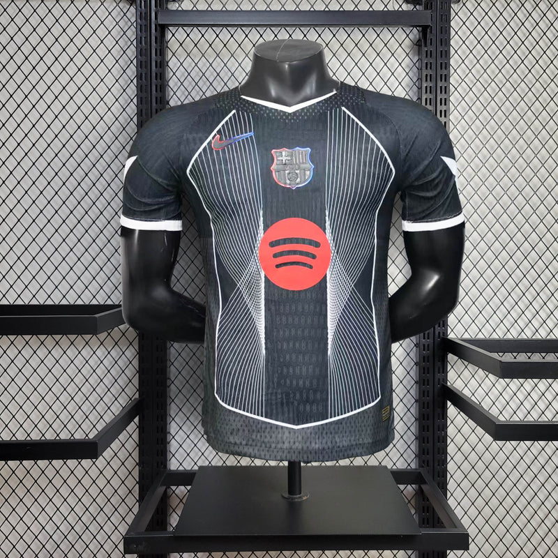 CAMISOLA VERSÃO PLAYER DO BARCELONA 25/26 PRETO