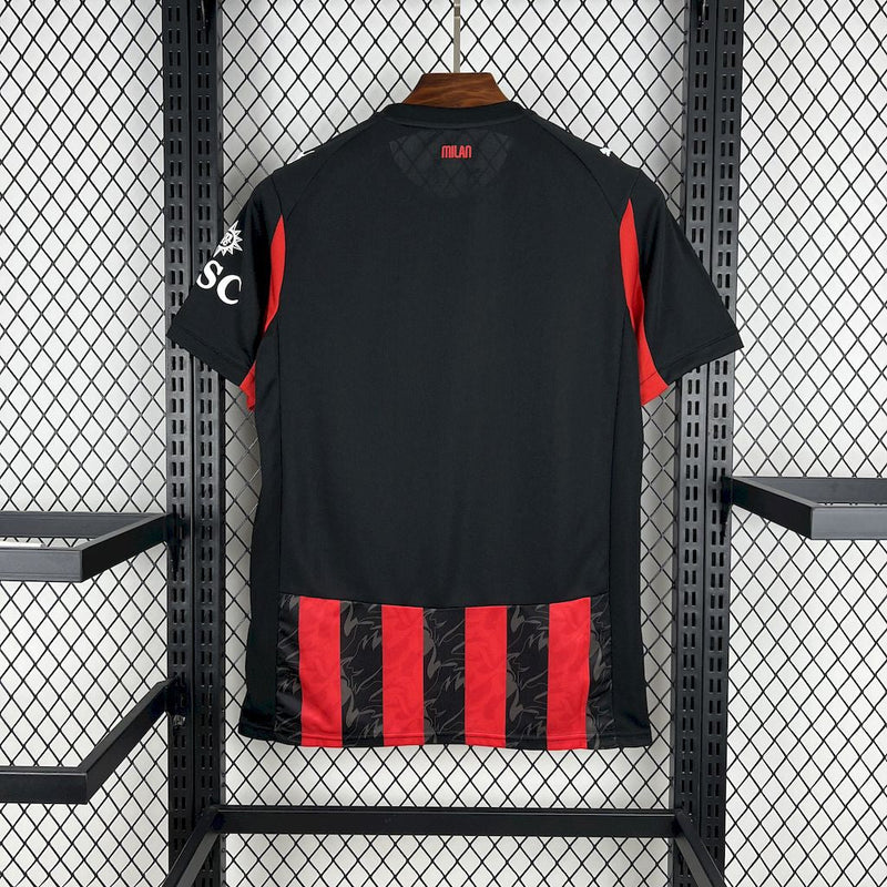 CAMISOLA DO MILAN 25/26 VERMELHO E PRETO