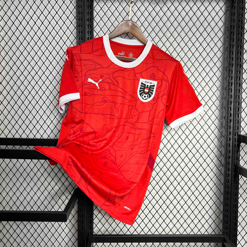 CAMISOLA DA SELEÇÃO DA AUSTRIA 25/26 VERMELHO